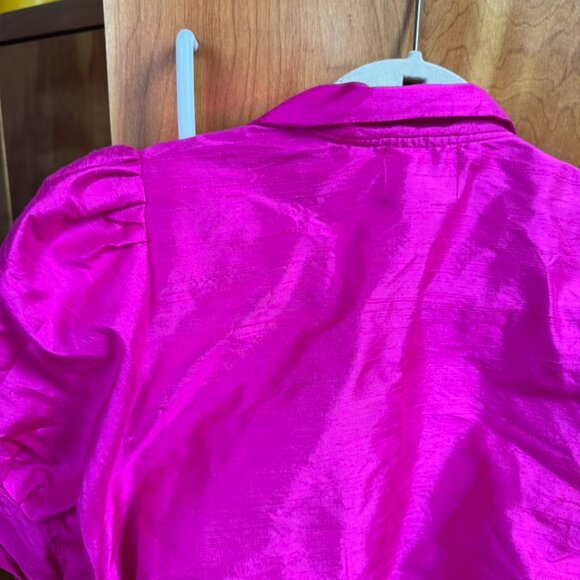 Maison Cleo Ruched Silk wrap top No Scrunchie (sz 38) - Picture 11 of 12